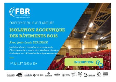 Invitation webconférence Isolation acoustique bâtiments bois