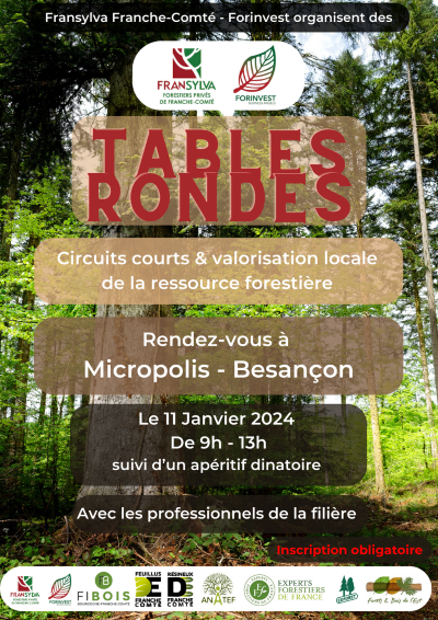 affiche tables rondes Fransylva 11 janvier 2024